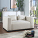 Alfie - Linen Textured Fabic Loveseat