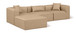 Cube - 4 Piece Modular Sectional With Chaise - Tan