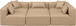 Cube - 6 Piece Modular Sectional - Tan