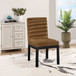 Evelyn - Dining Chair With Black Legs - Saddle