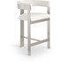 Romeo - Faux Leather Counter Stool With Silver Base (Set of 2)