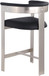 Romeo - Faux Leather Counter Stool With Silver Base (Set of 2)