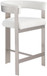 Romeo - Boucle Counter Stool With Silver Base (Set of 2)