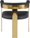 Romeo - Faux Leather Dining Chair With Gold Base (Set of 2)