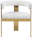 Romeo - Boucle Dining Chair With Gold Base (Set of 2)