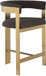 Romeo - Boucle Counter Stool With Gold Base (Set of 2)