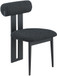 Dario - Boucle Dining Chair With Black Frame (Set of 2)