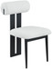 Dario - Boucle Dining Chair With Black Frame (Set of 2)