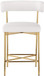 Rivage - Durable Stool With Gold Frame (Set of 2)