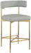 Rivage - Durable Stool With Gold Frame (Set of 2)
