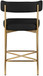 Rivage - Durable Stool With Gold Frame (Set of 2)