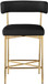 Rivage - Durable Stool With Gold Frame (Set of 2)