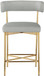 Rivage - Durable Stool With Gold Frame (Set of 2)