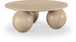 Fitch - Wood Oak Veneer Coffee Table - 3 Legs