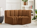 Arc - Velvet 2 Piece Modular Sofa - Saddle