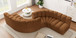Arc - Velvet 6 Piece Modular Sofa - Saddle