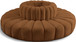 Arc - Velvet 8 Piece Round Modular Sofa - Saddle