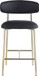 Lupita - Counter Stool With Brushed Gold Frame (Set of 2)