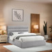 Adam - Linen Fabric Bed With 52" Headboard