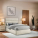 Adam - Boucle Fabric Bed With 52" Headboard