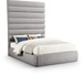 Adam - Boucle Fabric Bed With 89" Headboard