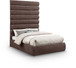 Adam - Chenille Fabric Bed With 89" Headboard
