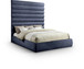 Adam - Chenille Fabric Bed With 89" Headboard