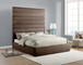 Adam - Chenille Fabric Bed With 89" Headboard
