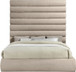 Adam - Chenille Fabric Bed With 89" Headboard