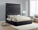 Adam - Chenille Fabric Bed With 89" Headboard