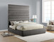 Adam - Chenille Fabric Bed With 89" Headboard