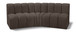 Arc - Boucle Fabric 3 Piece Modular Corner Sofa