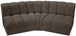 Arc - Boucle Fabric 3 Piece Modular Corner Sofa