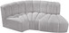 Arc - Boucle Fabric 3 Piece Modular L-Shaped Sofa