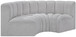 Arc - Boucle Fabric 3 Piece Modular U-Shaped Sofa