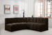 Arc - Boucle Fabric 4 Piece Corner Modular Sofa
