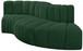 Arc - Boucle Fabric 4 Piece L-Shaped Modular Sofa