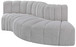 Arc - Boucle Fabric 4 Piece L-Shaped Modular Sofa
