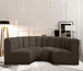 Arc - Boucle Fabric 4 Piece U-Shaped Modular Sofa
