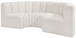 Arc - Boucle Fabric 4 Piece U-Shaped Modular Sofa