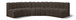 Arc - Boucle Fabric 5 Piece U-Shaped Modular Sofa