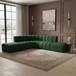 Arc - Boucle Fabric 6 Piece Corner Modular Sofa