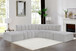 Arc - Boucle Fabric 6 Piece Corner Modular Sofa
