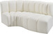 Arc - Faux Leather 3 Piece Modular L-Shaped Sofa