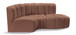 Arc - Faux Leather 3 Piece Modular L-Shaped Sofa