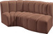Arc - Faux Leather 3 Piece Modular L-Shaped Sofa