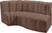 Arc - Faux Leather 3 Piece Modular L-Shaped Sofa