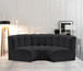 Arc - Faux Leather 3 Piece Modular U-Shaped Sofa