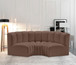 Arc - Faux Leather 3 Piece Modular U-Shaped Sofa