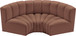 Arc - Faux Leather 3 Piece Modular U-Shaped Sofa